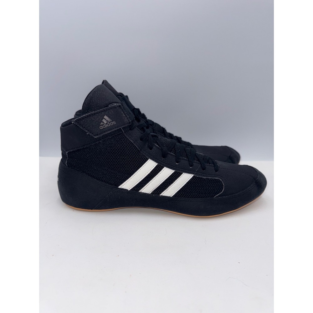 Adidas HVC 2 Wrestling Shoes Mens 12 Black Good AQ3325 High Top Sneakers